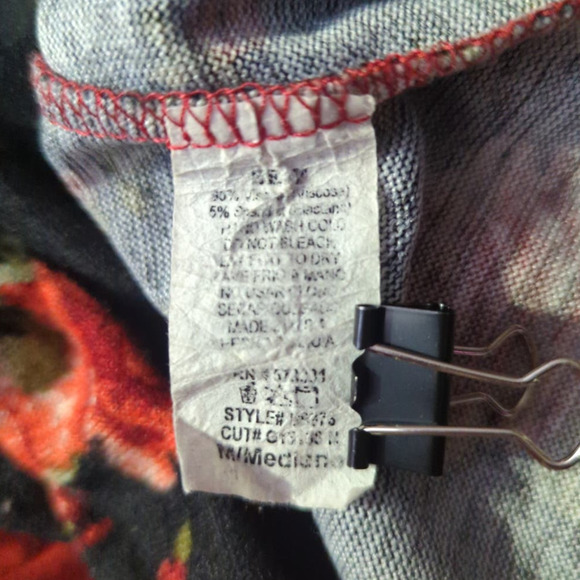 Gilli Sleeveless‎ Floral Skirt Dress Black Orange Woman's Size Medium Summer - Picture 9 of 11